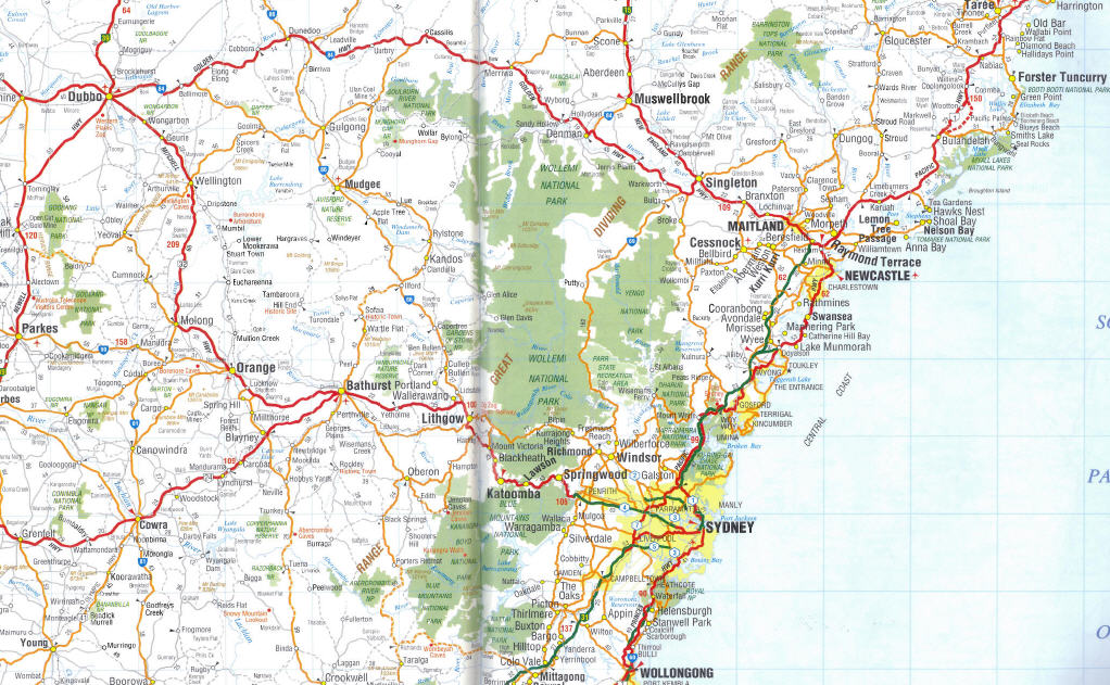 NSW Central coast map
